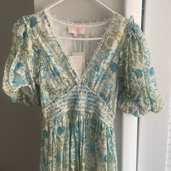 Rococo Sand blue multi dress. Size small. NWT - Picture 2 of 3